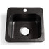 Hand Hammered Aluminum 15 inch Baxter Square Bar Sink - Matte Black